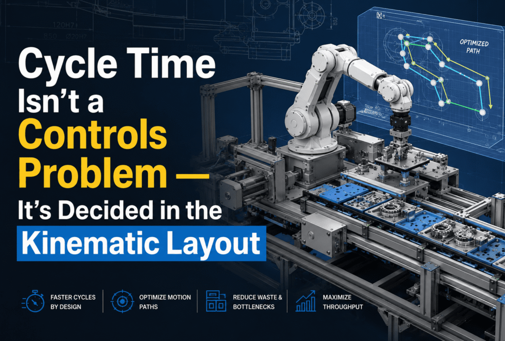 Cycle Time Isn’t a Controls Problem — It’s Decided in the Kinematic Layout